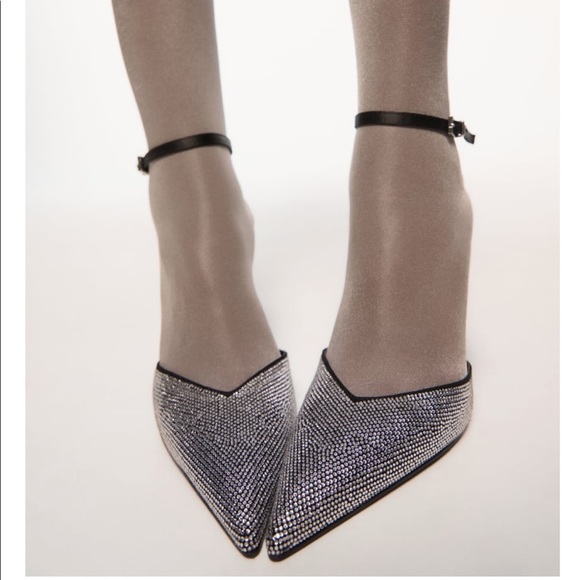 ZARA SPARKLY HIGH HEELED SHOES like PRADA - Picture 7 of 14